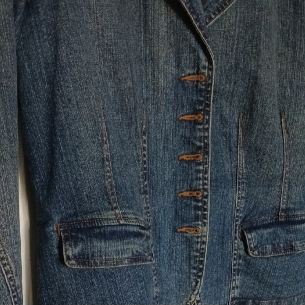 St. John's Bay Stretch Jean Jacket Size Medium - Picture 3 of 11